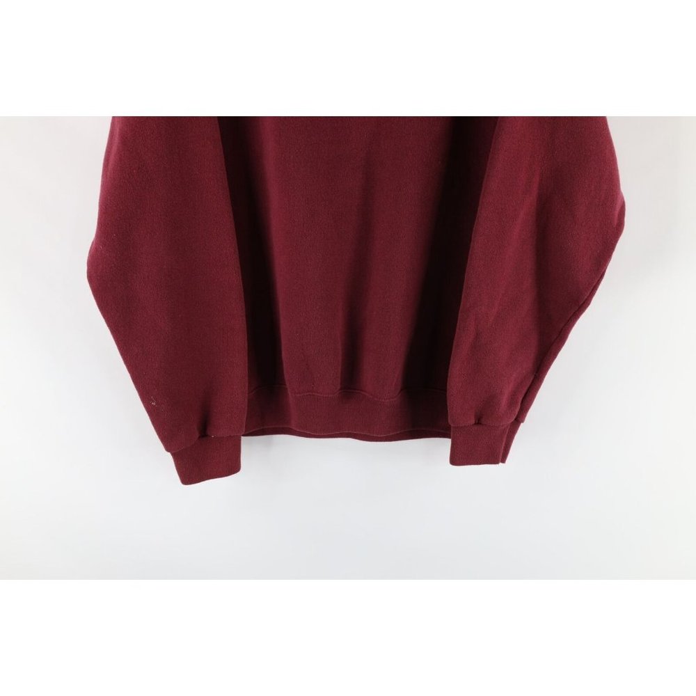 Vtg 90s USA Olympics Mens Large Faded Spell Out Crewneck Sweatshirt Burgundy USA - Picture 3 of 9